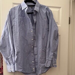 Men's Blue Button-Up Shirt